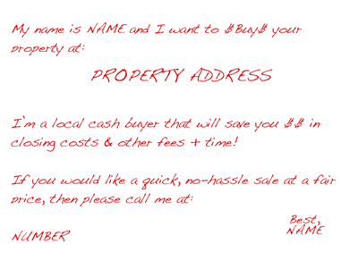 Real Estate Direct Mail Letters